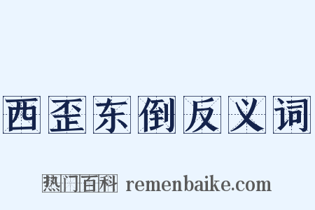 西歪东倒反义词是什么意思的图片